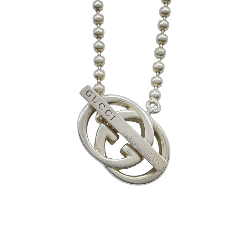 グッチ GUCCI インターロッキングボールチェーンネックレス シルバー ジュエリー