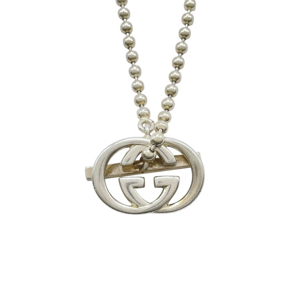 グッチ GUCCI インターロッキングボールチェーンネックレス シルバー ジュエリー
