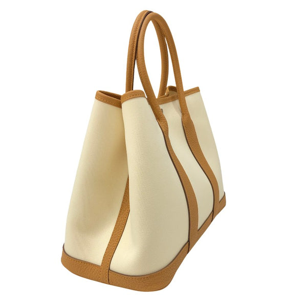 エルメス HERMES ガーデンパーティTPM K刻 バニラ/ナチュラルサブレ シルバー金具 トワル・ネゴンダ レディース トートバッグ