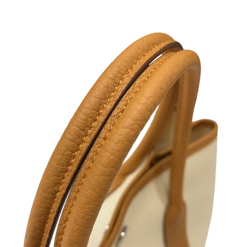 エルメス HERMES ガーデンパーティTPM K刻 バニラ/ナチュラルサブレ シルバー金具 トワル・ネゴンダ レディース トートバッグ