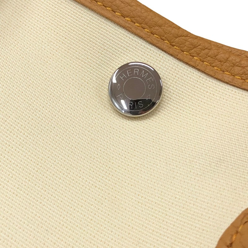 エルメス HERMES ガーデンパーティTPM K刻 バニラ/ナチュラルサブレ シルバー金具 トワル・ネゴンダ レディース トートバッグ