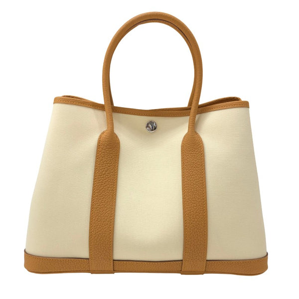 エルメス HERMES ガーデンパーティTPM K刻 バニラ/ナチュラルサブレ シルバー金具 トワル・ネゴンダ レディース トートバッグ