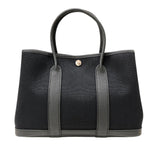 エルメス HERMES ガーデンパーティTPM B刻印 (2023年製) ブラック シルバー金具 トワル・ネゴンダ レディース トートバッグ