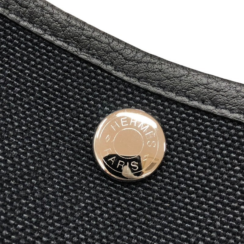 エルメス HERMES ガーデンパーティTPM B刻印 (2023年製) ブラック シルバー金具 トワル・ネゴンダ レディース トートバッグ