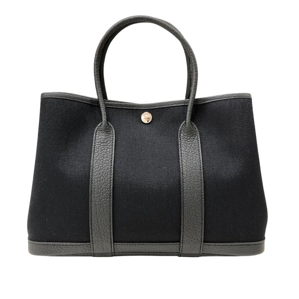 エルメス HERMES ガーデンパーティTPM B刻印 (2023年製) ブラック シルバー金具 トワル・ネゴンダ レディース トートバッグ