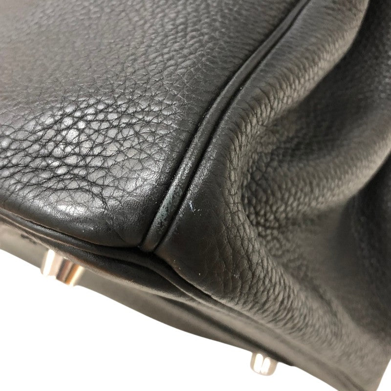 エルメス HERMES バーキン35 □L刻 ブラック シルバー金具 トゴ レディース ハンドバッグ
