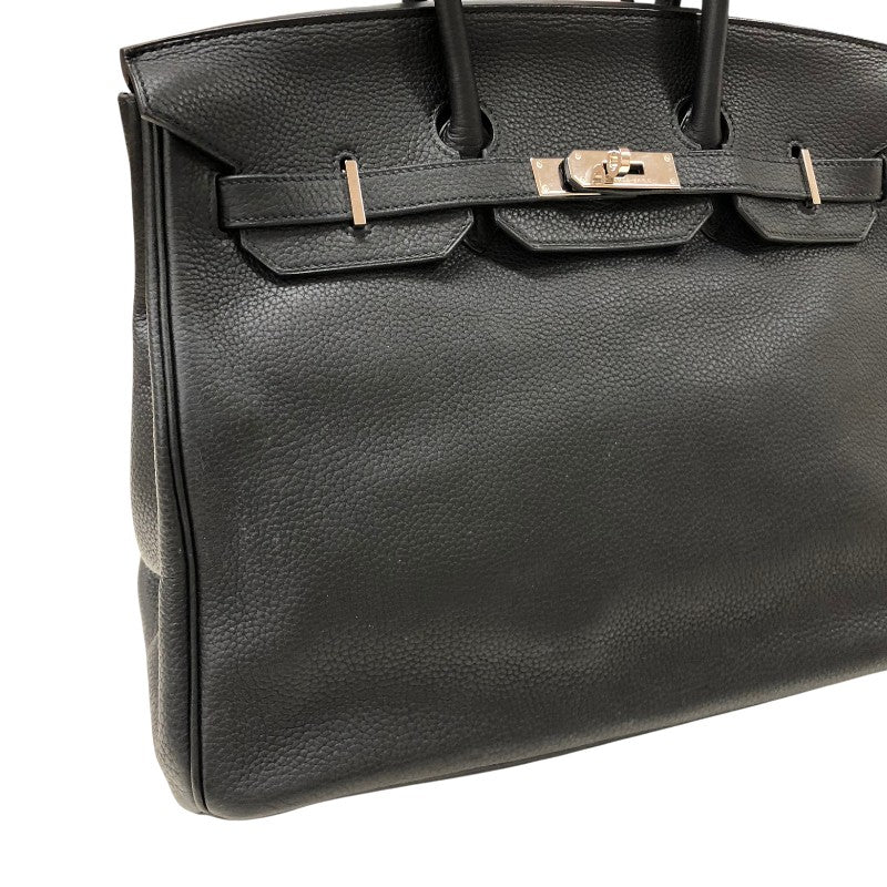 エルメス HERMES バーキン35 □L刻 ブラック シルバー金具 トゴ レディース ハンドバッグ