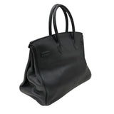 エルメス HERMES バーキン35 □L刻 ブラック シルバー金具 トゴ レディース ハンドバッグ