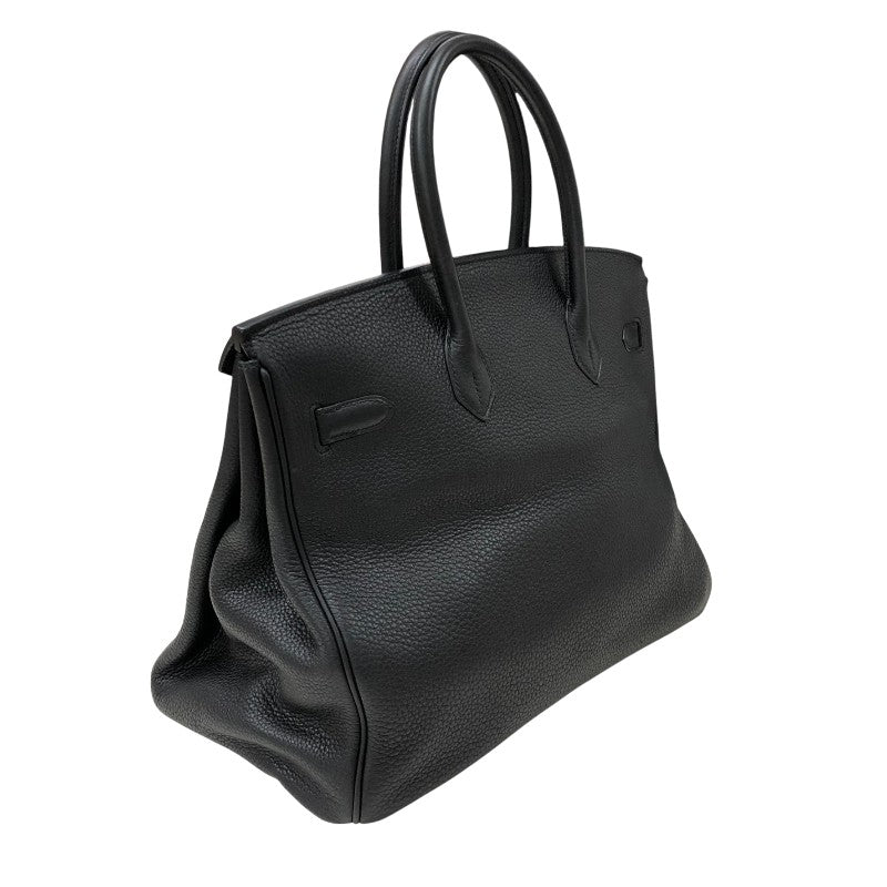 エルメス HERMES バーキン35 □L刻 ブラック シルバー金具 トゴ レディース ハンドバッグ
