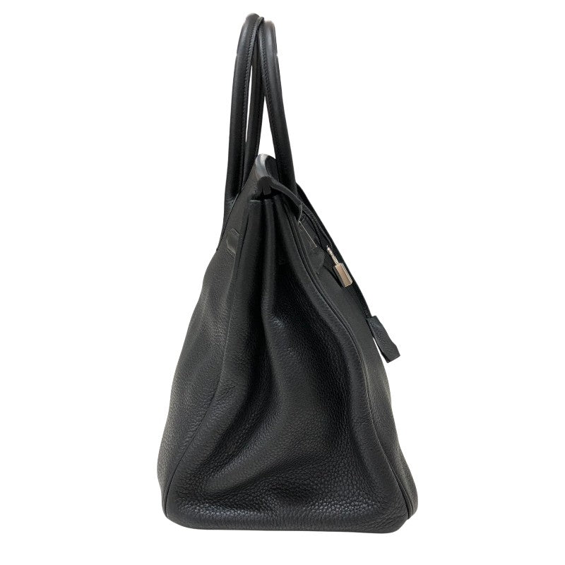 エルメス HERMES バーキン35 □L刻 ブラック シルバー金具 トゴ レディース ハンドバッグ