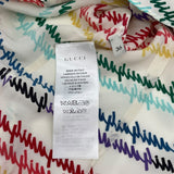 グッチ GUCCI 総柄ボウタイシルクシャツ 432685 マルチカラー シルク レディース 長袖シャツ
