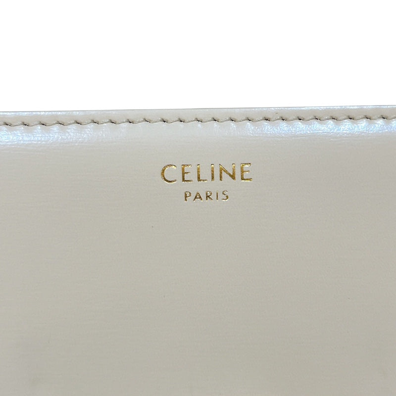 セリーヌ CELINE ショルダーバッグ クロード 194143 ベージュ/ゴールド金具 カーフ レディース ショルダーバッグ