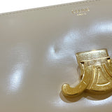 セリーヌ CELINE ショルダーバッグ クロード 194143 ベージュ/ゴールド金具 カーフ レディース ショルダーバッグ
