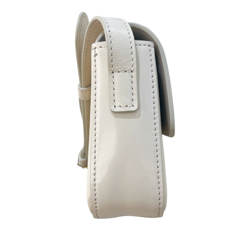 セリーヌ CELINE ショルダーバッグ クロード 194143 ベージュ/ゴールド金具 カーフ レディース ショルダーバッグ