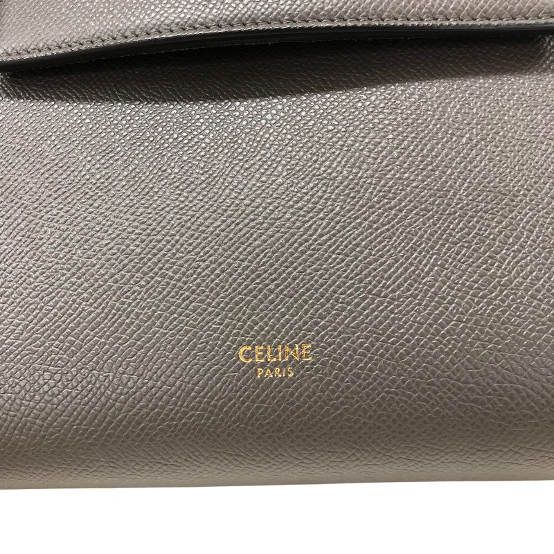 セリーヌ CELINE ベルトバッグ マイクロ 189153 グレー ゴールド金具 ドラムドカーフ レディース ハンドバッグ