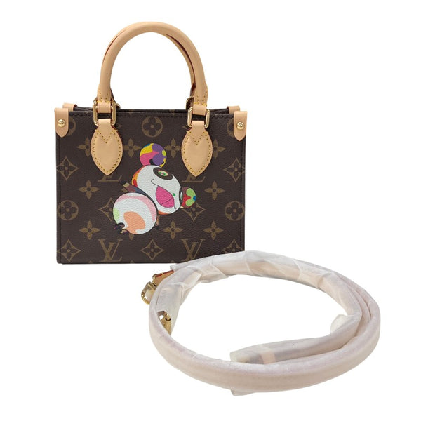 ルイ・ヴィトン LOUIS VUITTON オンザゴーBB パンダ 村上隆コラボ M13668 モノグラム×ピンク レディース ハンドバッグ