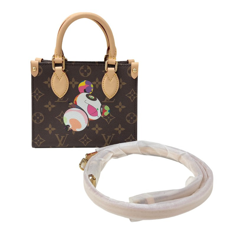 ルイ・ヴィトン LOUIS VUITTON オンザゴーBB パンダ 村上隆コラボ M13668 モノグラム×ピンク レディース ハンドバッグ