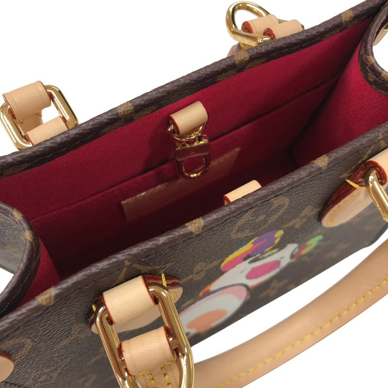 ルイ・ヴィトン LOUIS VUITTON オンザゴーBB パンダ 村上隆コラボ M13668 モノグラム×ピンク レディース ハンドバッグ