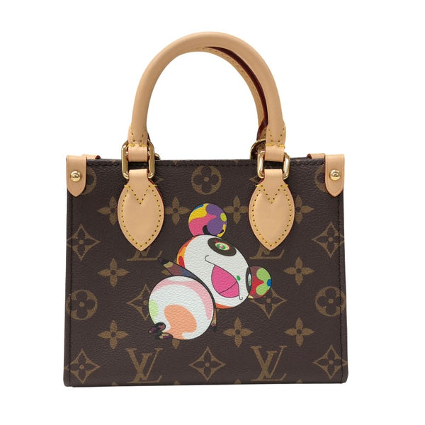 ルイ・ヴィトン LOUIS VUITTON オンザゴーBB パンダ 村上隆コラボ M13668 モノグラム×ピンク レディース ハンドバッグ