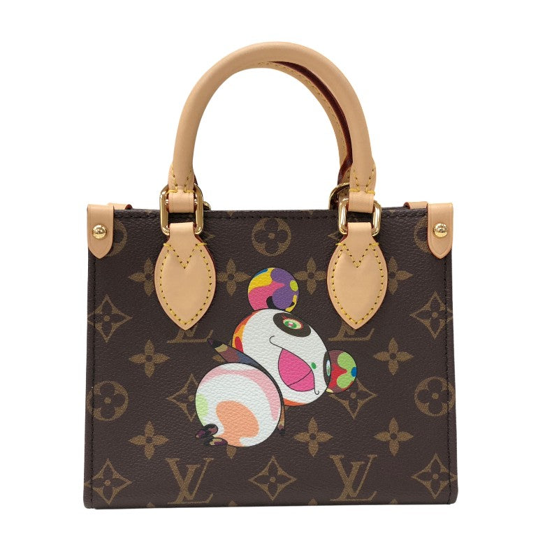ルイ・ヴィトン LOUIS VUITTON オンザゴーBB パンダ 村上隆コラボ M13668 モノグラム×ピンク レディース ハンドバッグ