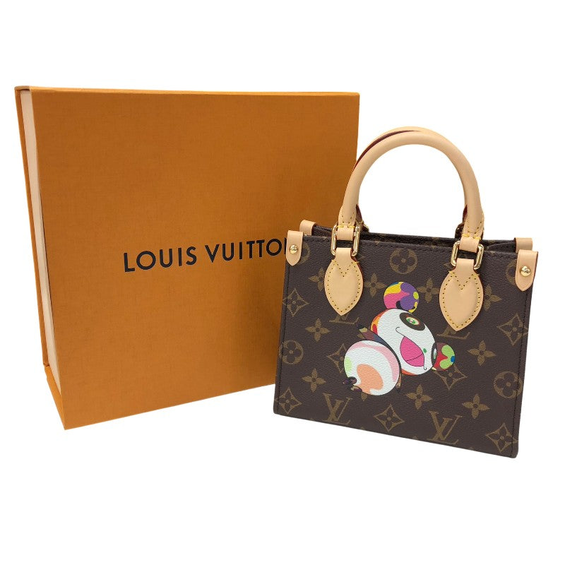 ルイ・ヴィトン LOUIS VUITTON オンザゴーBB パンダ 村上隆コラボ M13668 モノグラム×ピンク レディース ハンドバッグ