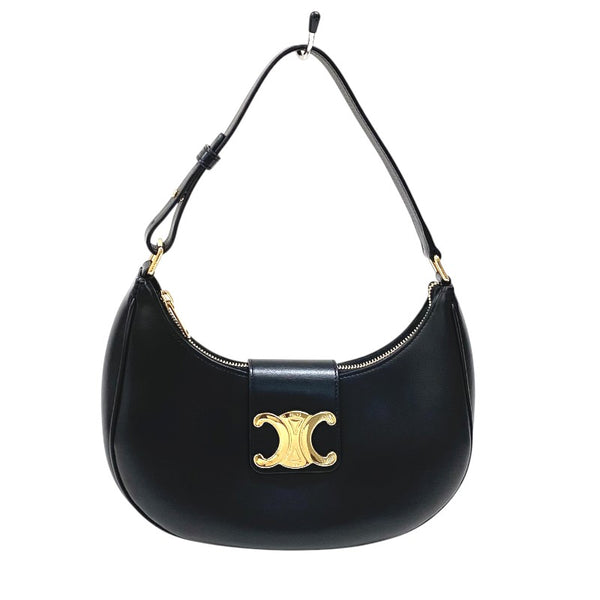 セリーヌ CELINE ミディアム アヴァ トリオンフバッグ 114493 ブラック ゴールド金具 スムースカーフ レディース ショルダーバッグ