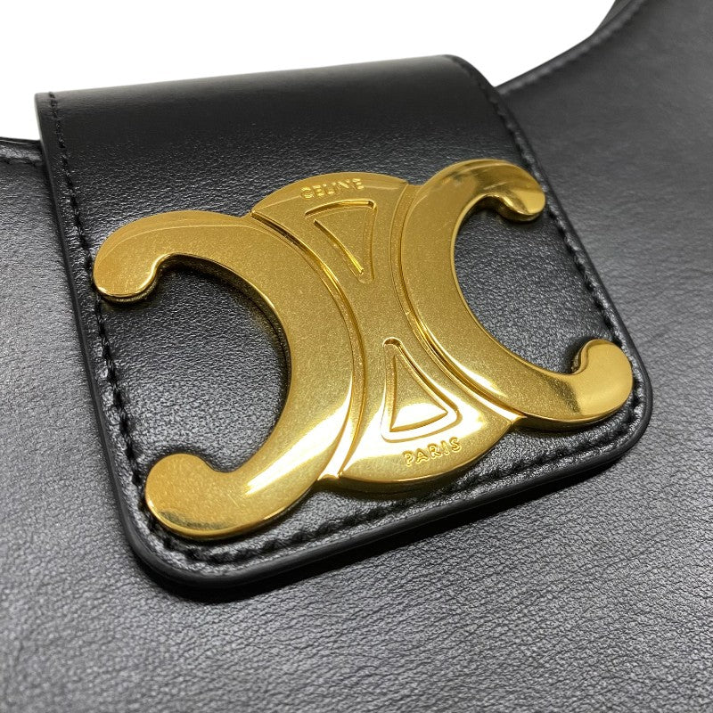 セリーヌ CELINE ミディアム アヴァ トリオンフバッグ 114493 ブラック ゴールド金具 スムースカーフ レディース ショルダーバッグ