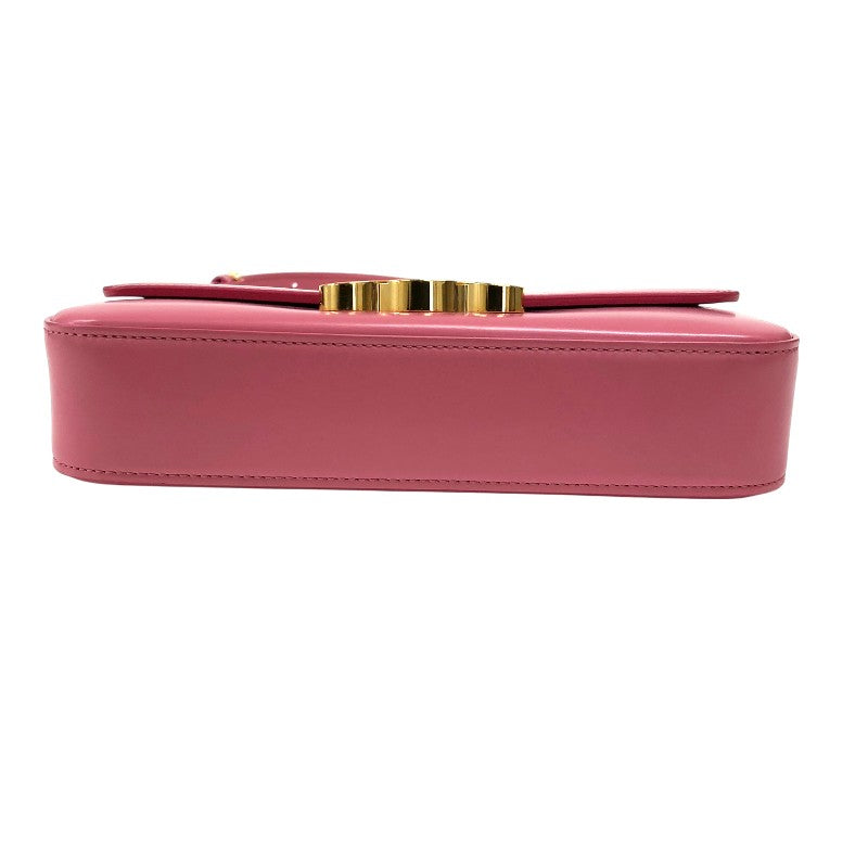 セリーヌ CELINE ショルダーバッグ クロード 194143 ピンク ゴールド金具 カーフ レディース ショルダーバッグ