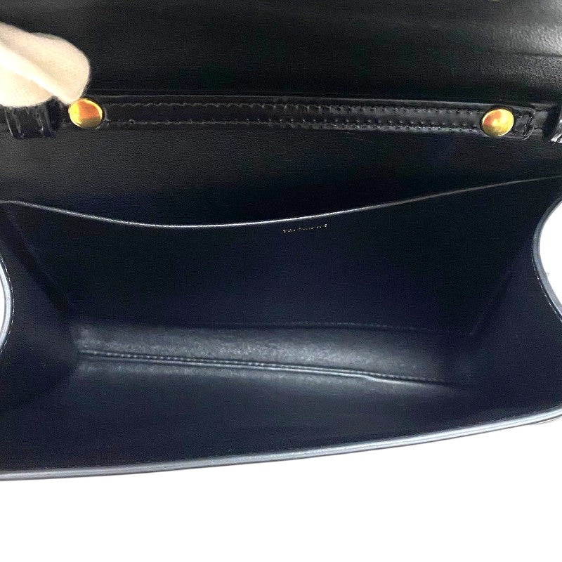 セリーヌ CELINE トリオンフ ストラップバッグ 195263 ブラック ゴールド金具 シャイニーカーフ レディース ショルダーバッグ