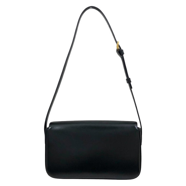 セリーヌ CELINE クロード ショルダーバッグ 194143 ブラック カーフレザー ユニセックス ショルダーバッグ
