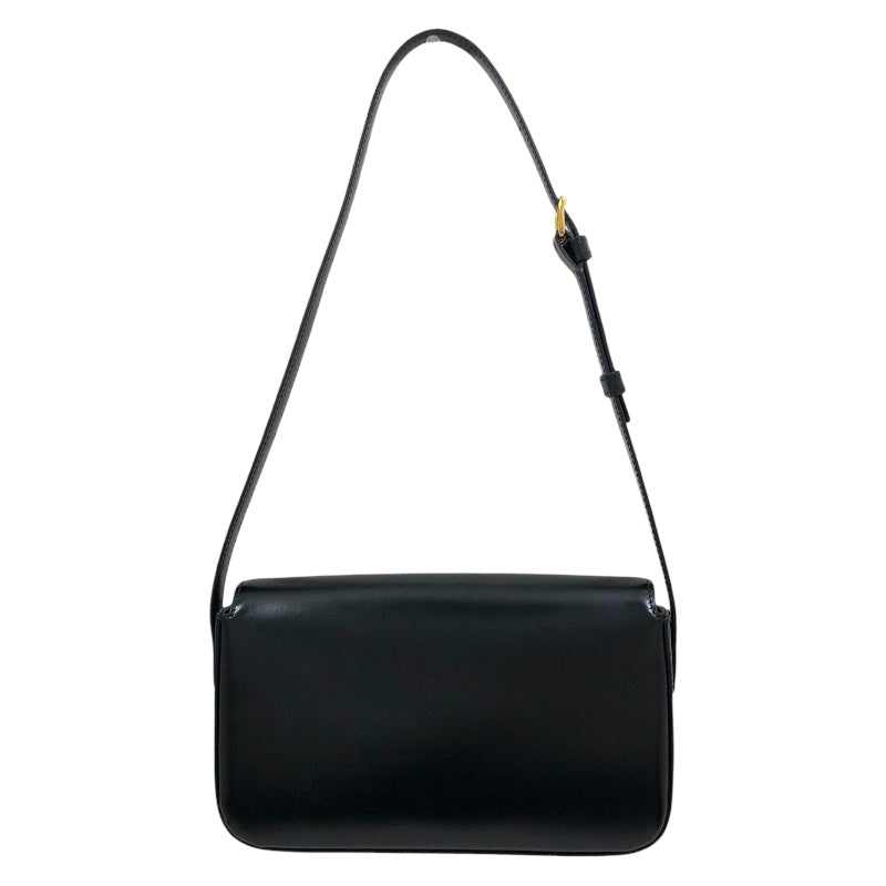 セリーヌ CELINE クロード ショルダーバッグ 194143 ブラック カーフレザー ユニセックス ショルダーバッグ