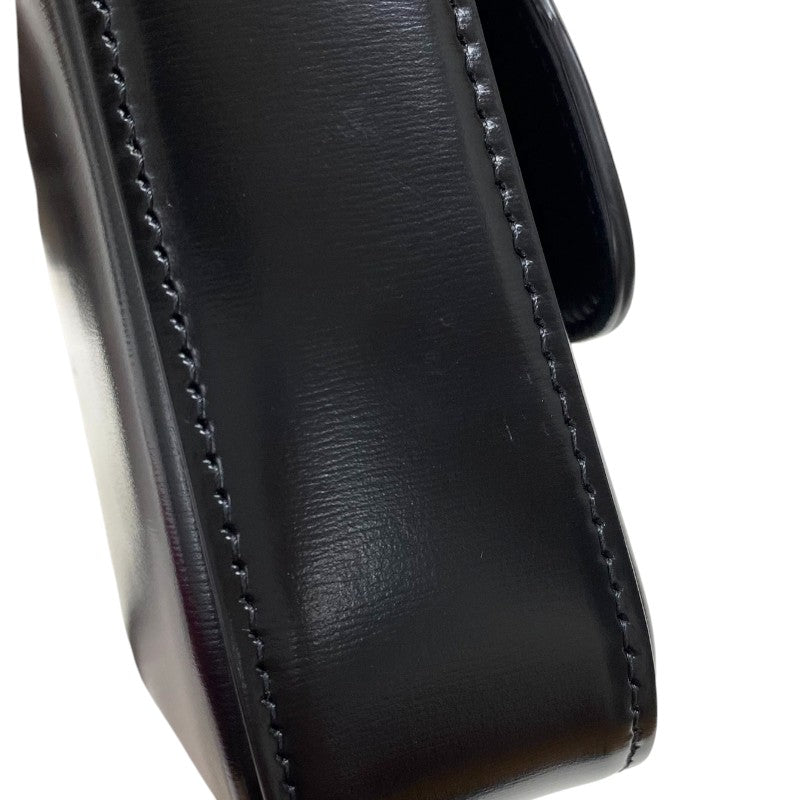 セリーヌ CELINE チェーンショルダーバッグ クロード 115203 ブラック ゴールド金具 カーフ レディース