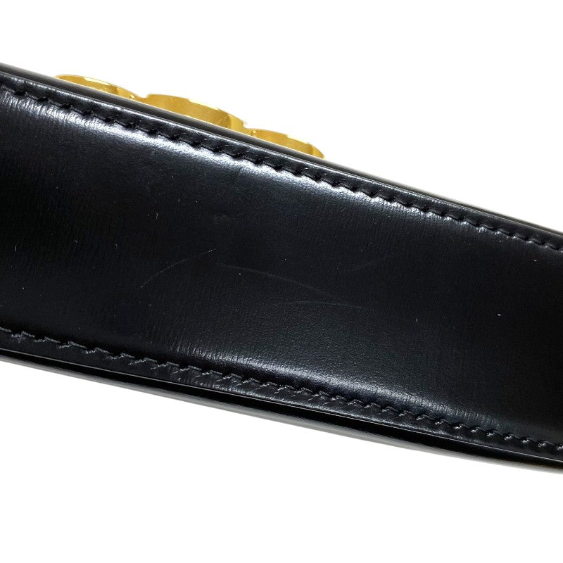 セリーヌ CELINE チェーンショルダーバッグ クロード 115203 ブラック ゴールド金具 カーフ レディース