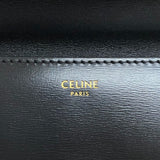 セリーヌ CELINE チェーンショルダーバッグ クロード 115203 ブラック ゴールド金具 カーフ レディース
