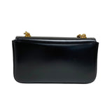 セリーヌ CELINE チェーンショルダーバッグ クロード 115203 ブラック ゴールド金具 カーフ レディース