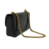 セリーヌ CELINE チェーンショルダーバッグ クロード 115203 ブラック ゴールド金具 カーフ レディース
