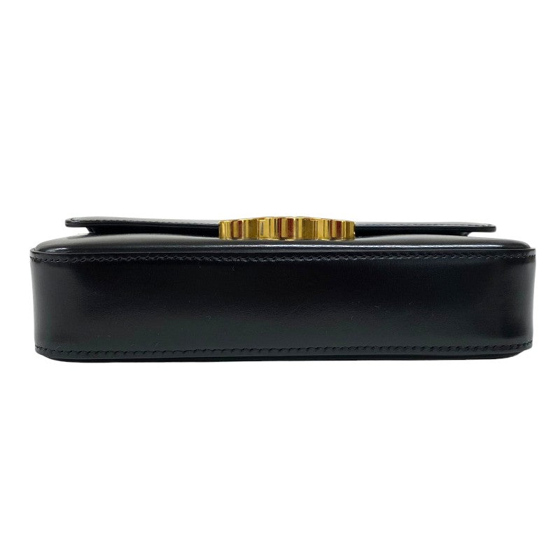 セリーヌ CELINE チェーンショルダーバッグ クロード 115203 ブラック ゴールド金具 カーフ レディース