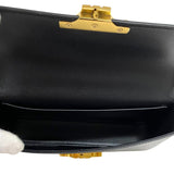 セリーヌ CELINE チェーンショルダーバッグ クロード 115203 ブラック ゴールド金具 カーフ レディース