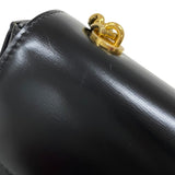 セリーヌ CELINE チェーンショルダーバッグ クロード 115203 ブラック ゴールド金具 カーフ レディース