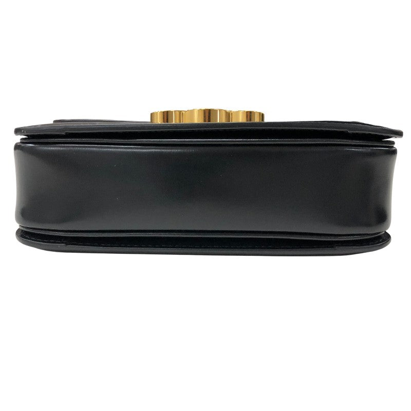 セリーヌ CELINE ティーン トリオンフ バッグ 188423 ブラック ゴールド金具 シャイニーカーフスキン レディース ショルダーバッグ