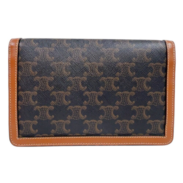 セリーヌ CELINE トリオンフ　チェーンウォレット 10L822 タン　ゴールド金具 トリオンフキャンバス レディース ショルダーバッグ
