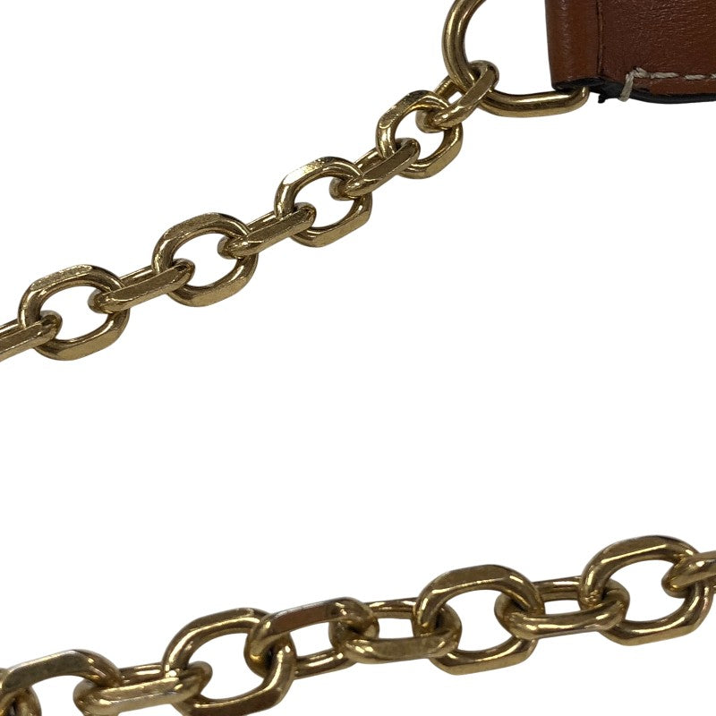 セリーヌ CELINE トリオンフチェーンウォレット 10I822 タン ゴールド金具 カーフ トリオンフキャンバス レディース ショルダーバッグ