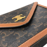 セリーヌ CELINE トリオンフチェーンウォレット 10I822 タン ゴールド金具 カーフ トリオンフキャンバス レディース ショルダーバッグ