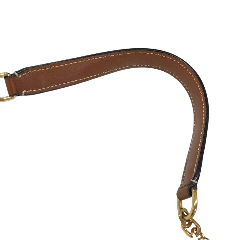 セリーヌ CELINE トリオンフチェーンウォレット 10I822 タン ゴールド金具 カーフ トリオンフキャンバス レディース ショルダーバッグ
