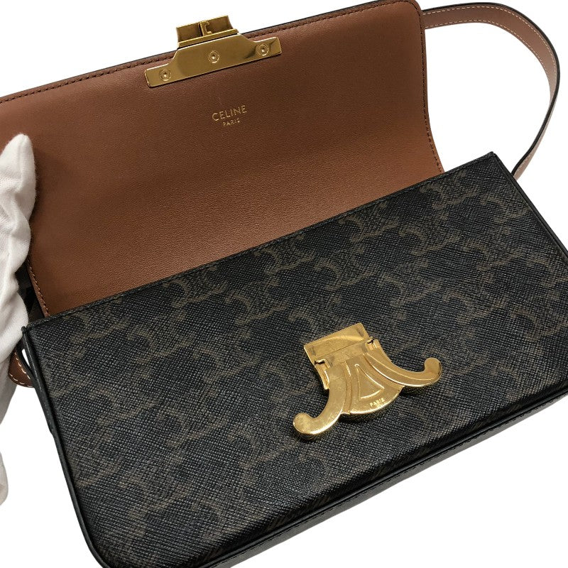 セリーヌ CELINE ショルダーバッグ クロード 194142 タン トリオンフキャンバス レディース ショルダーバッグ