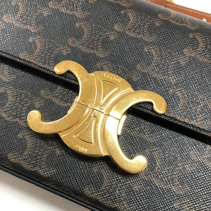 セリーヌ CELINE ショルダーバッグ クロード 194142 タン トリオンフキャンバス レディース ショルダーバッグ