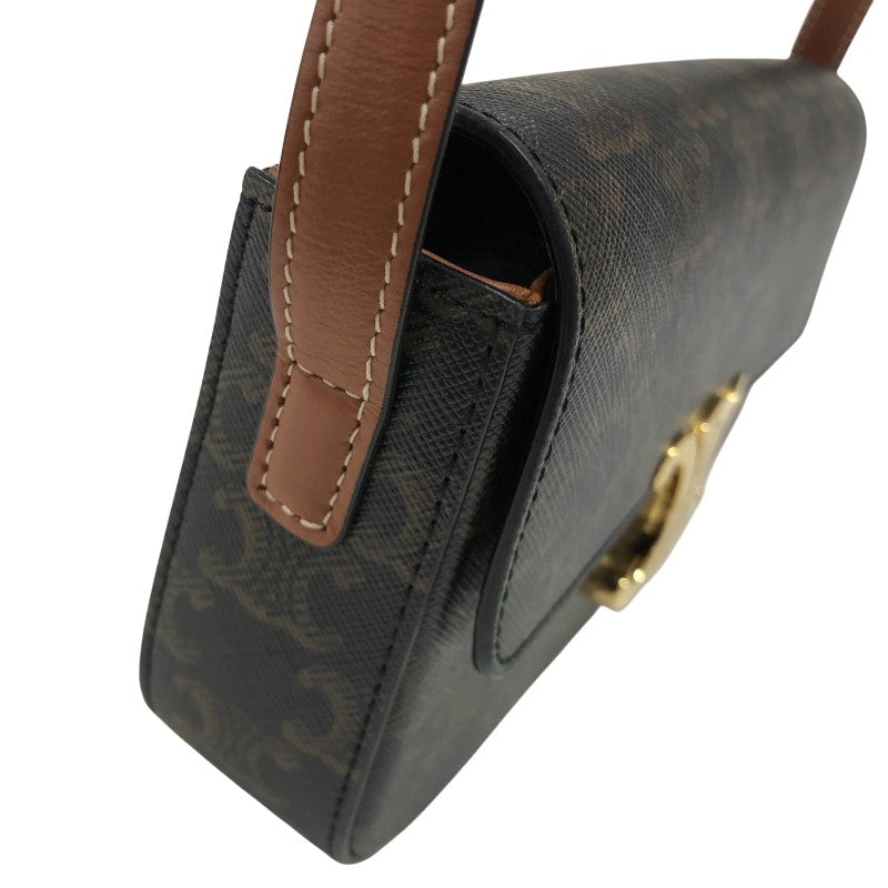 セリーヌ CELINE ショルダーバッグ クロード 194142 タン トリオンフキャンバス レディース ショルダーバッグ