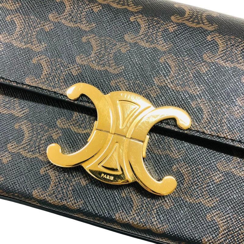 セリーヌ CELINE ショルダーバッグ クロード 194142 タン トリオンフキャンバス レディース ショルダーバッグ