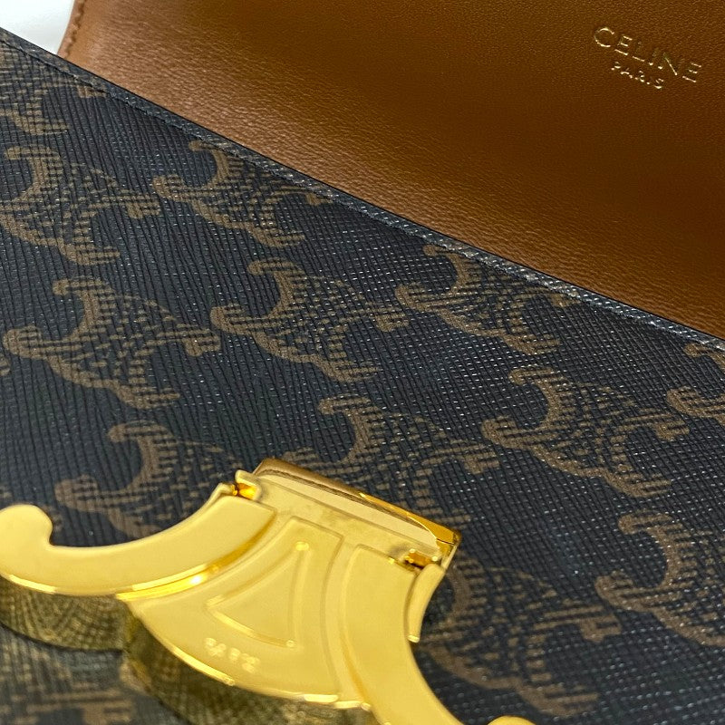 セリーヌ CELINE ショルダーバッグ クロード 194142 タン トリオンフキャンバス レディース