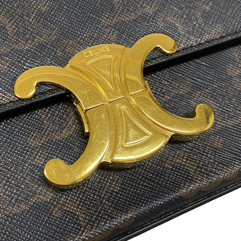 セリーヌ CELINE ショルダーバッグ クロード 194142 タン トリオンフキャンバス レディース
